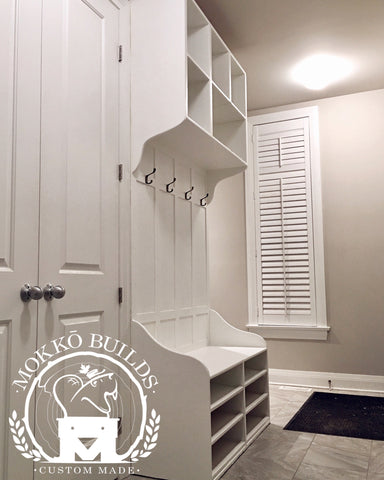 Shoe Bench & Top Cubbies