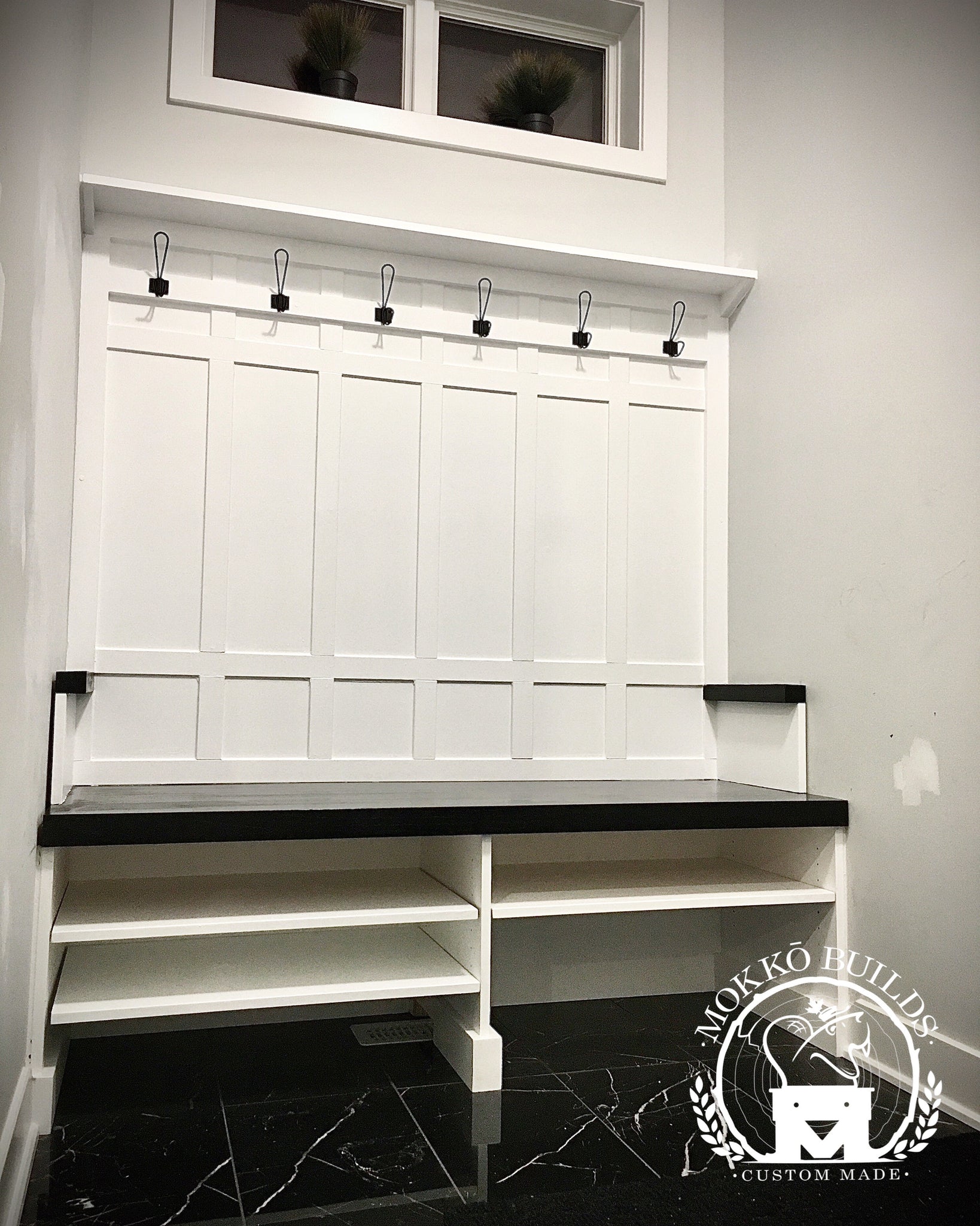 Shoe Bench & Coat Hook - Yin Yang